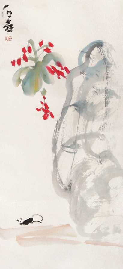 陈子庄 花卉草虫 立轴